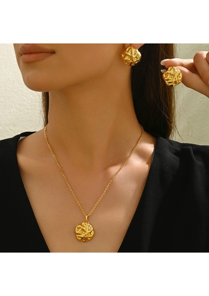 YUANYING-5750 Altın Pileli Tasarım Takı Seti (Yurt Dışından) fiyatları