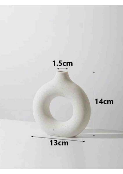 Dekoratif Bohem Sade Donut Halka Vazo Seti.ef Ofis Dekorsyonuna Uygun Hediyelik Ürün fiyatları