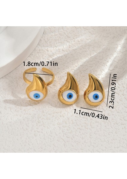 YUANYING-1273 Altın Şeytan Gözü Tasarım Takı Seti (Yurt Dışından) modelleri