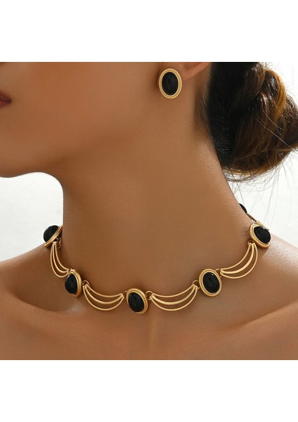 YUANYING-0019 Altın Vintage Kakma Takı Seti (Yurt Dışından) fiyatları