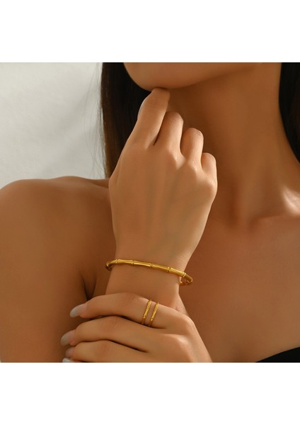 YUANYING-5792 Altın Moda Bambu Tasarım Takı Seti (Yurt Dışından) fiyatları