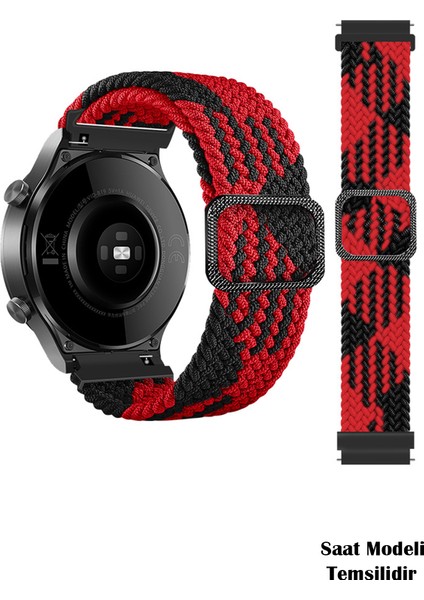 Huawei Watch Gt / Gt2 / Gt3 Elegant 42MM Uyumlu Tokalı Örgü Kordon