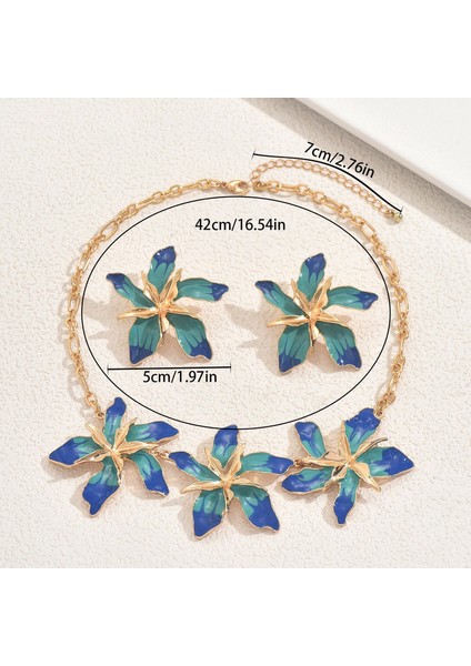 YUANYING-5740 Altın Avrupa ve Amerikan Tarzı Çiçek Takı Seti (Yurt Dışından) modelleri