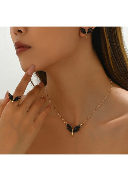 YUANYING-5409-2 Altın Melek Kanatlı Takı Seti (Yurt Dışından) fiyatları