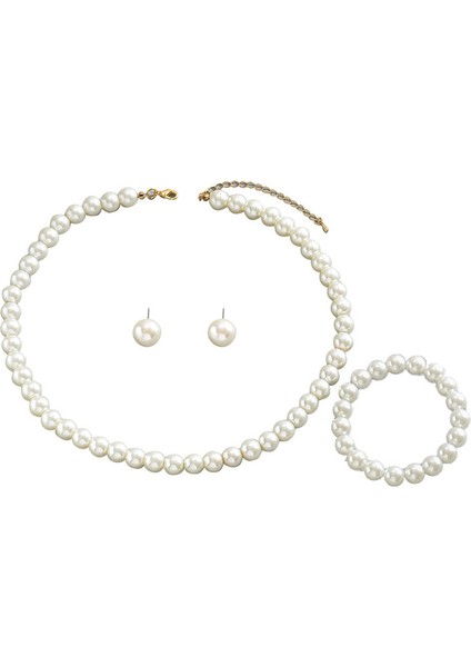 YUANYING-5311 Beyaz Uyumlu Inci Takı Seti (Yurt Dışından)