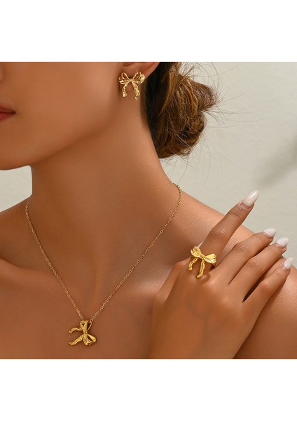 YUANYING-0049 Altın Fiyonklu Takı Seti (Yurt Dışından) fiyatları