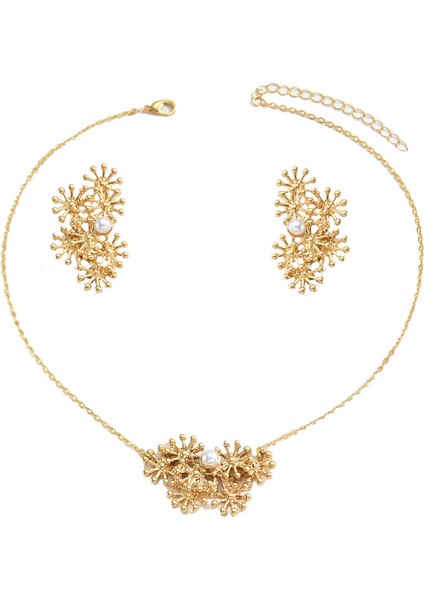 YUANYING-5135 Altın Ayçiçeği Şekilli Takı Seti (Yurt Dışından)