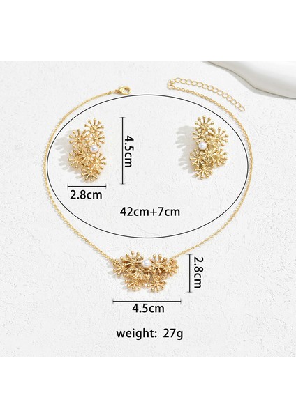 YUANYING-5135 Altın Ayçiçeği Şekilli Takı Seti (Yurt Dışından) modelleri