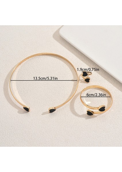 YUANYING-5734 Altın Küre Kalp Tasarım Takı Seti (Yurt Dışından) modelleri