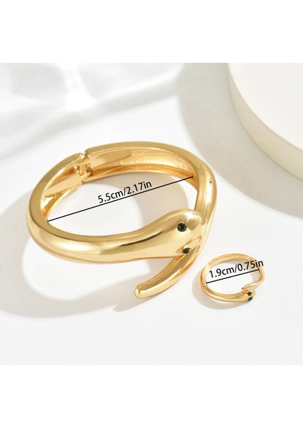 YUANYING-7811 Altın Yılan Desenli Takı Seti (Yurt Dışından) modelleri