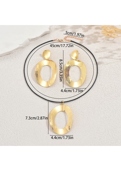 YUANYING-5371 Altın Büyük Yuvarlak Kolye Takı Seti (Yurt Dışından) modelleri