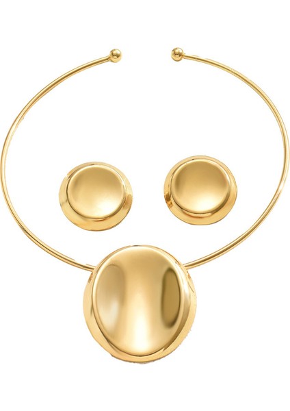 YUANYING-0040 Altın Metal Stil Yüzük Tasarım Takı Seti (Yurt Dışından)