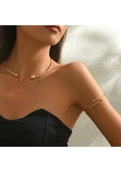 YUANYING-5617 Altın Sade Çizgili Takı Seti (Yurt Dışından) fiyatları