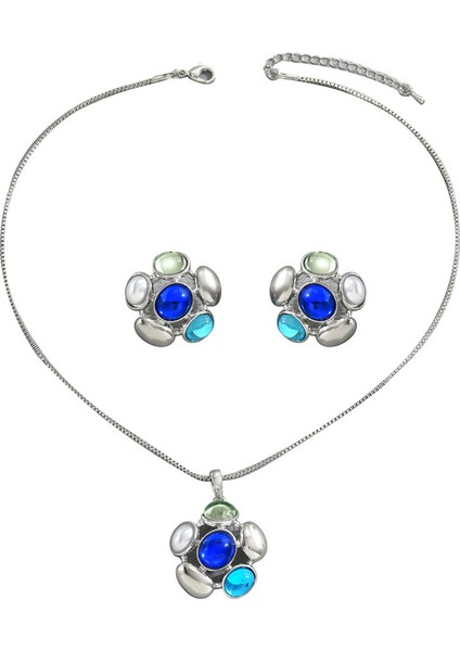 YUANYING-5418-1 Gümüş Kişiselleştirilmiş Yaprak Takı Seti (Yurt Dışından)