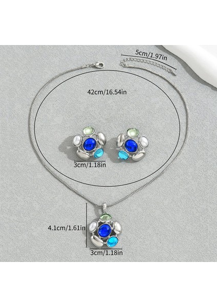 YUANYING-5418-1 Gümüş Kişiselleştirilmiş Yaprak Takı Seti (Yurt Dışından) modelleri