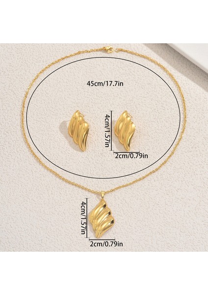 YUANYING-5751 Altın Yaprak Tasarım Takı Seti (Yurt Dışından) modelleri
