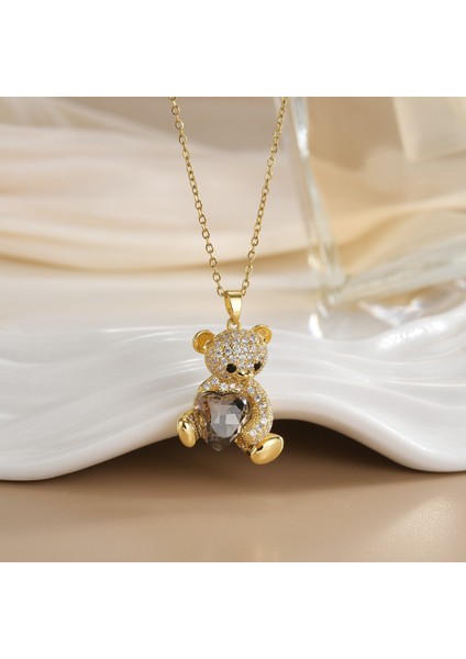 Yeni Bakır Kaplama Mikro-Set Zirkon Metin Tasarımı Moda Basit ve Çok Yönlü Kolye Ucu Kolye (Yurt Dışından)