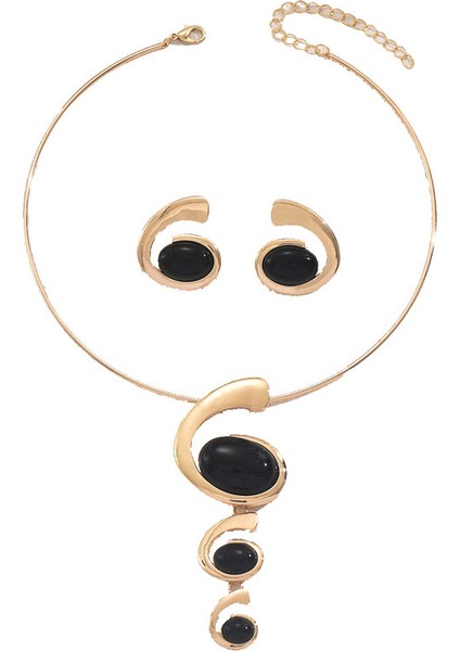 YUANYING-0041 Altın Spiral Takı Seti (Yurt Dışından)