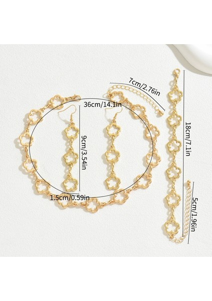 YUANYING-0027 Altın Erik Çiçeği Takı Seti (Yurt Dışından) modelleri