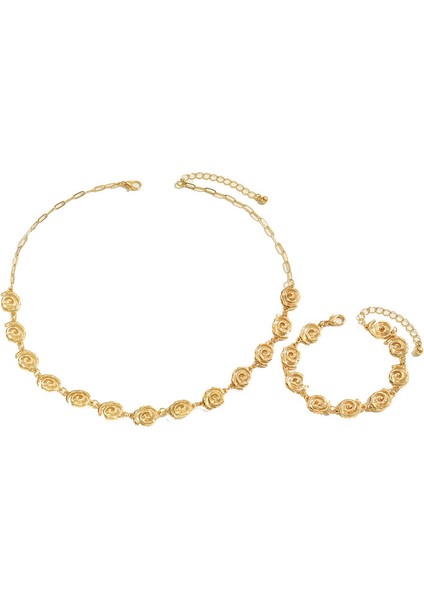 YUANYING-0055 Altın Sembol Tasarım Takı Seti (Yurt Dışından)