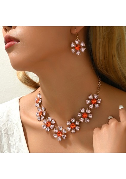 YUANYING-5306 Altın Kakma Zirkon Taşlı Takı Seti (Yurt Dışından) fiyatları