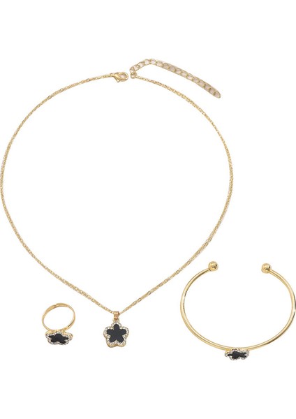 YUANYING-61707 Altın Işlemeli Yapay Taşlı Takı Seti (Yurt Dışından)