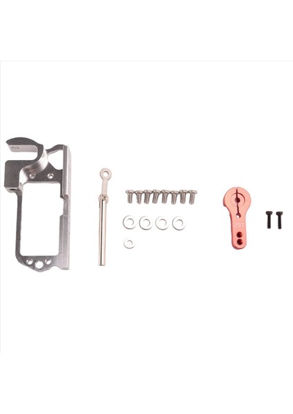 Servo Parabolik Anahtar Cihazı Hava Aracı Atma Cihazı Tarot Dispenser 25T Servo Kolu Uzaktan Kontrolör Arabası Rc ES3001, Gümüş+Kırmızı (Yurt Dışından)