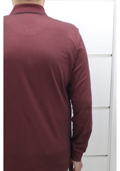 Fistan Store Erkek Düz Klasik Kesim Rahat Kalıp Polo Yaka Tek Cepli Kışlık Ince Sweat fırsatları