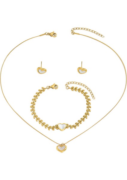 YUANYING-5309 Altın Aşk Kolye Takı Seti (Yurt Dışından)