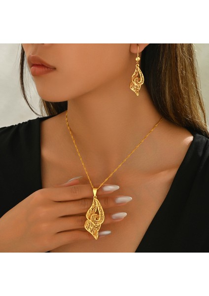 YUANYING-5675 Altın Sade Her Şeye Uygun Takı Seti (Yurt Dışından) fiyatları