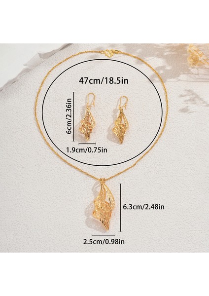 YUANYING-5675 Altın Sade Her Şeye Uygun Takı Seti (Yurt Dışından) modelleri