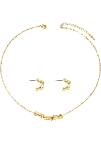 YUANYING-5553 Altın Bambu Takı Seti (Yurt Dışından)