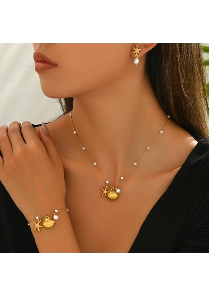 YUANYING-5680 Altın Okyanus Stili Takı Seti (Yurt Dışından) fiyatları