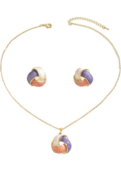 YUANYING-5407-7 Altın Kaplama Kolye Takı Seti (Yurt Dışından)