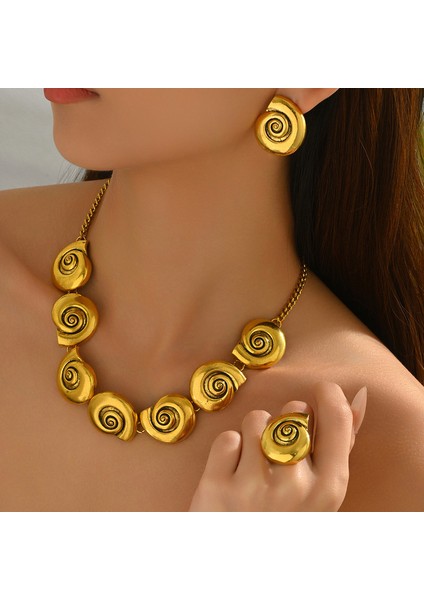 YUANYING-5718 Altın Deniz Kabuğu Tasarım Takı Seti (Yurt Dışından) fiyatları