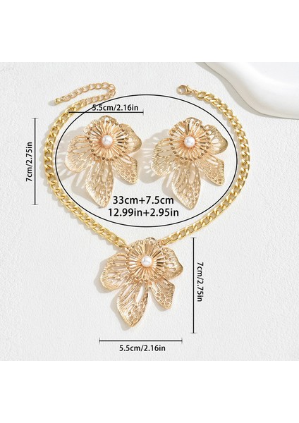 YUANYING-5420-7 Altın Çiçek Takı Seti (Yurt Dışından) modelleri