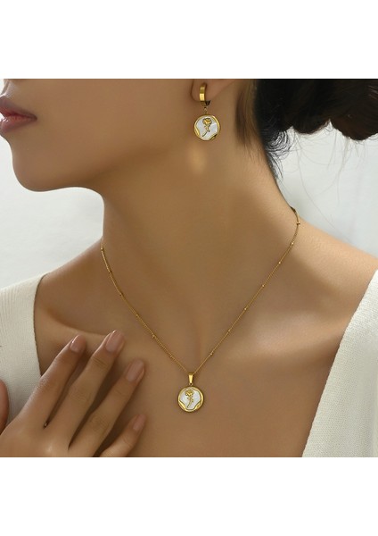 YUANYING-5147 Altın Gül Işlemeli Takı Seti (Yurt Dışından) fiyatları