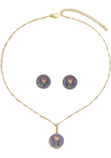 YUANYING-5577 Altın Sade Gül Takı Seti (Yurt Dışından)