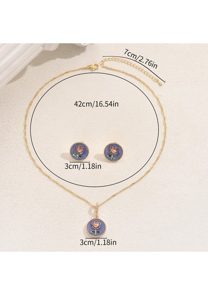 YUANYING-5577 Altın Sade Gül Takı Seti (Yurt Dışından) fiyatları