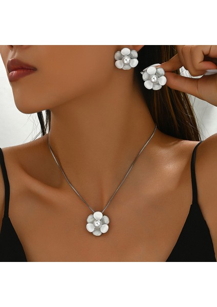 YUANYING-5418-2 Gümüş Kakma Inci Takı Seti (Yurt Dışından) fiyatları