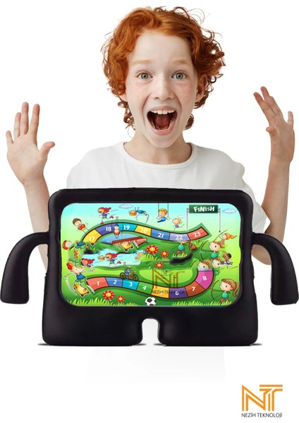 Samsung Galaxy Tab A9 Plus SM-X210 Uyumlu Çocuklar Için Standlı Silikon Kılıf