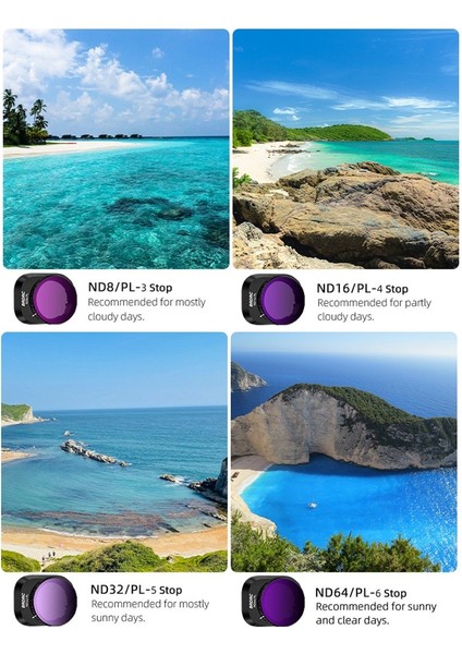 Djı Mini 4 Pro Filtre Professional Lens ND8PL ND16PL ND32PL ND64PL Filtreleri Için Brdrc Filtresi Kamera Lens Aksesuarları Set (Yurt Dışından) fiyatları