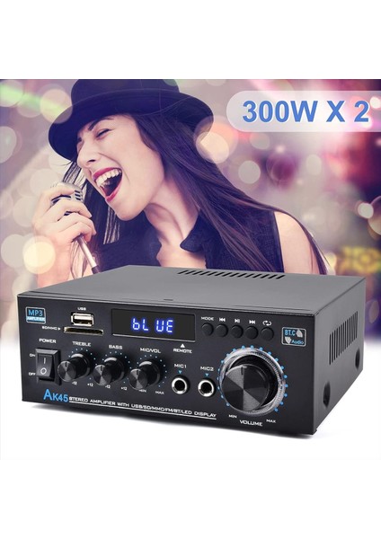 Stereo Ses Amplifikatör Alıcısı, Bluetooth 5.0 Ses Hoparlör, Amplifikatör Fm Radyo, Ev Sineması Ses Stereo Sistem-Ingiltere (Yurt Dışından) modelleri