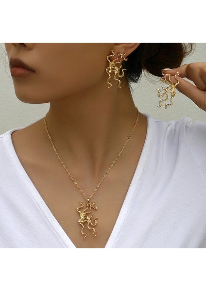 YUANYING-4879 Altın Mercan Yosun Şekilli Takı Seti (Yurt Dışından) fiyatları