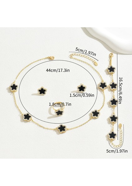YUANYING-0033 Altın Çiçek Işlemeli Takı Seti (Yurt Dışından) modelleri