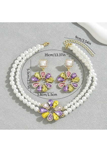 YUANYING-5411 Inci Çiçek Desenli Takı Seti (Yurt Dışından) modelleri