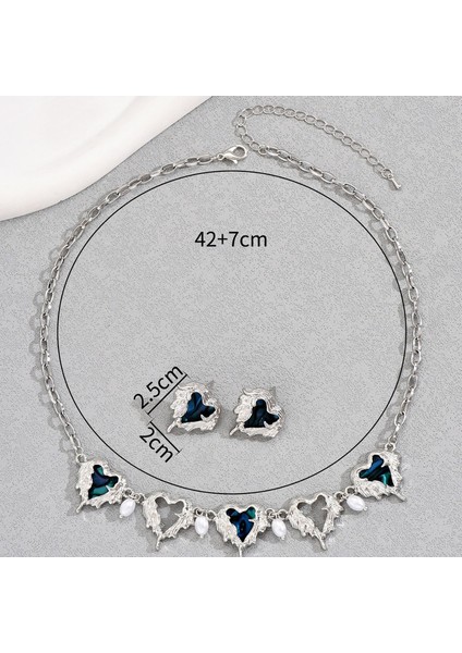 YUANYING-4825 Gümüş Aşk Takı Seti (Yurt Dışından) modelleri