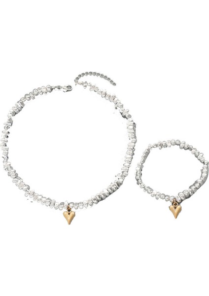 YUANYING-0054 Gümüş Zincir Takı Seti (Yurt Dışından)