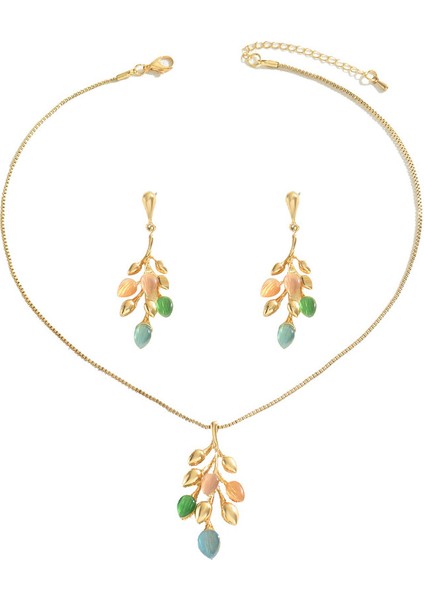 YUANYING-5407-1 Altın Çok Amaçlı Yapay Taş Takı Seti (Yurt Dışından)