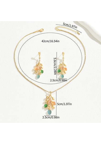 YUANYING-5407-1 Altın Çok Amaçlı Yapay Taş Takı Seti (Yurt Dışından) modelleri